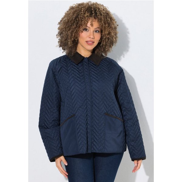 Ulla Popken Steppjacke HYPRAR Steppjacke wasserabweisend Cordkragen