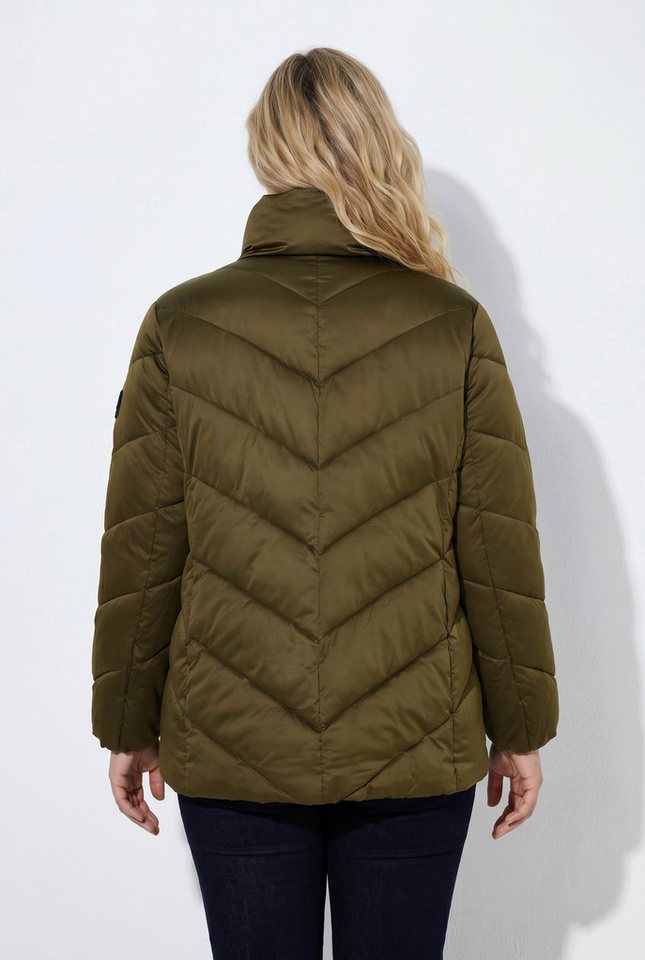 Ulla Popken Steppjacke HYPRAR Steppjacke wasserabweisend Kunstfellbesatz-Kragen – Bild 3 von 4