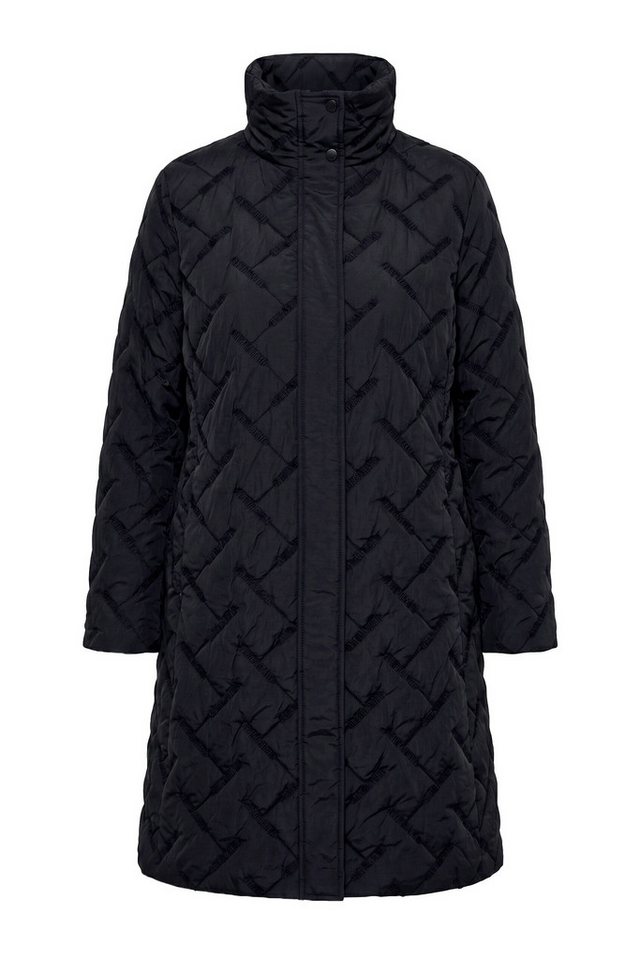 Ulla Popken Steppjacke Steppmantel Stick-Struktur A-Linie Stehkragen – Bild 2 von 4