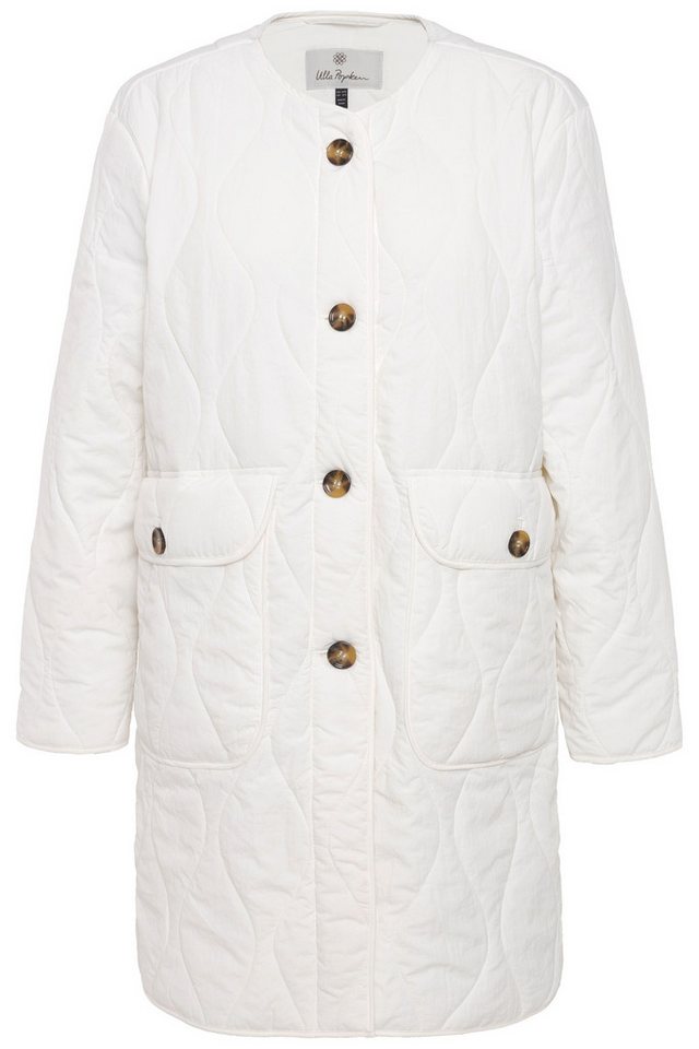 Ulla Popken Steppjacke Steppjacke warm wattiert V-Ausschnitt Wellenstepp – Bild 2 von 4