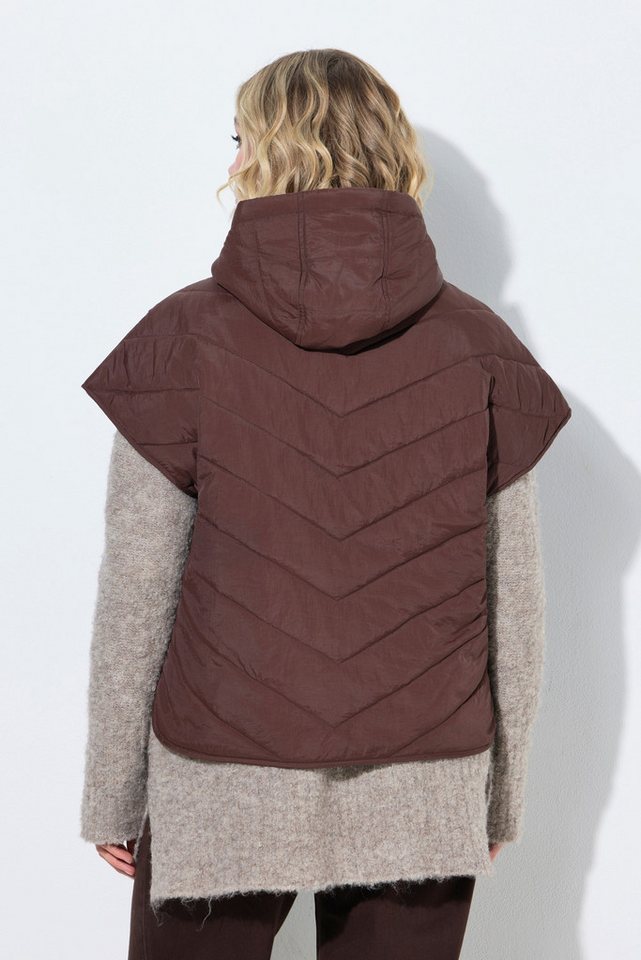 Ulla Popken Steppweste Steppweste oversized wasserabweisend Kapuze – Bild 3 von 4