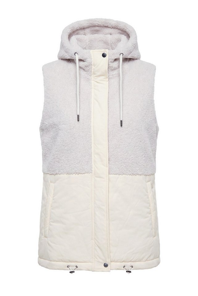 Ulla Popken Steppweste Weste Teddyfleece A-Linie Kapuze ärmellos – Bild 2 von 4