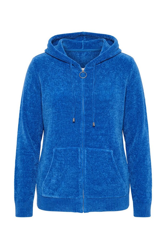 Ulla Popken Strickjacke Strickjacke Chenille Kapuze Langarm – Bild 2 von 4