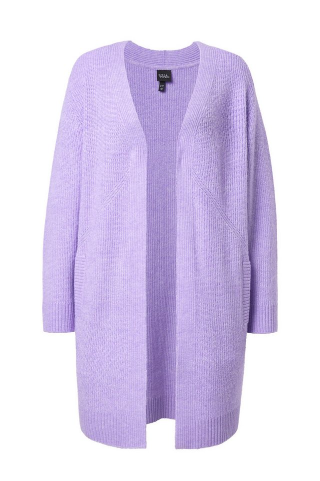 Ulla Popken Strickjacke Long-Strickjacke Rippstrick ohne Verschluss – Bild 2 von 4