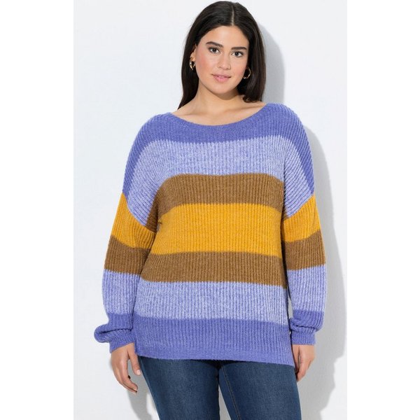 Ulla Popken Strickpullover Pullover Farbverlauf Oversized Rundhals Langarm