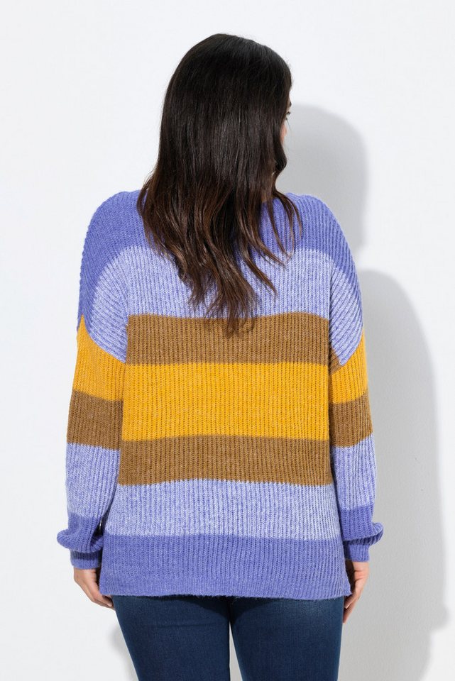 Ulla Popken Strickpullover Pullover Farbverlauf Oversized Rundhals Langarm – Bild 3 von 4