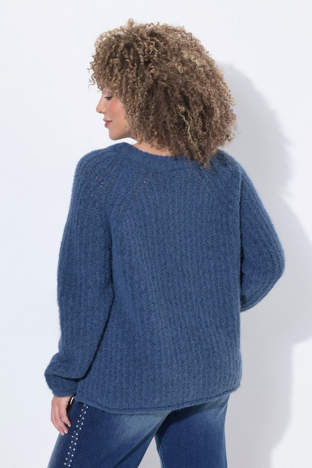 Ulla Popken Strickpullover Pullover Rollkanten Rundhals Langarm – Bild 3 von 4