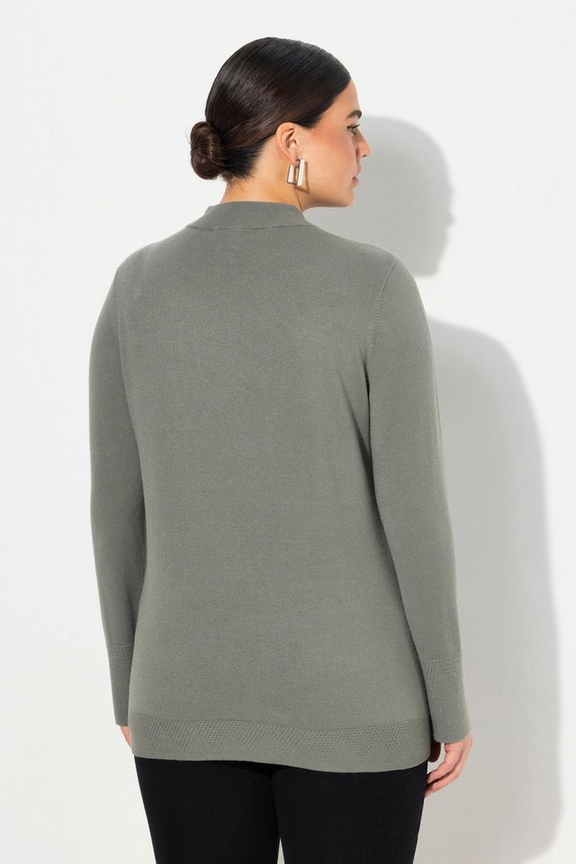 Ulla Popken Strickpullover Pullover Stehkragen Langarm Rippbündchen – Bild 3 von 4