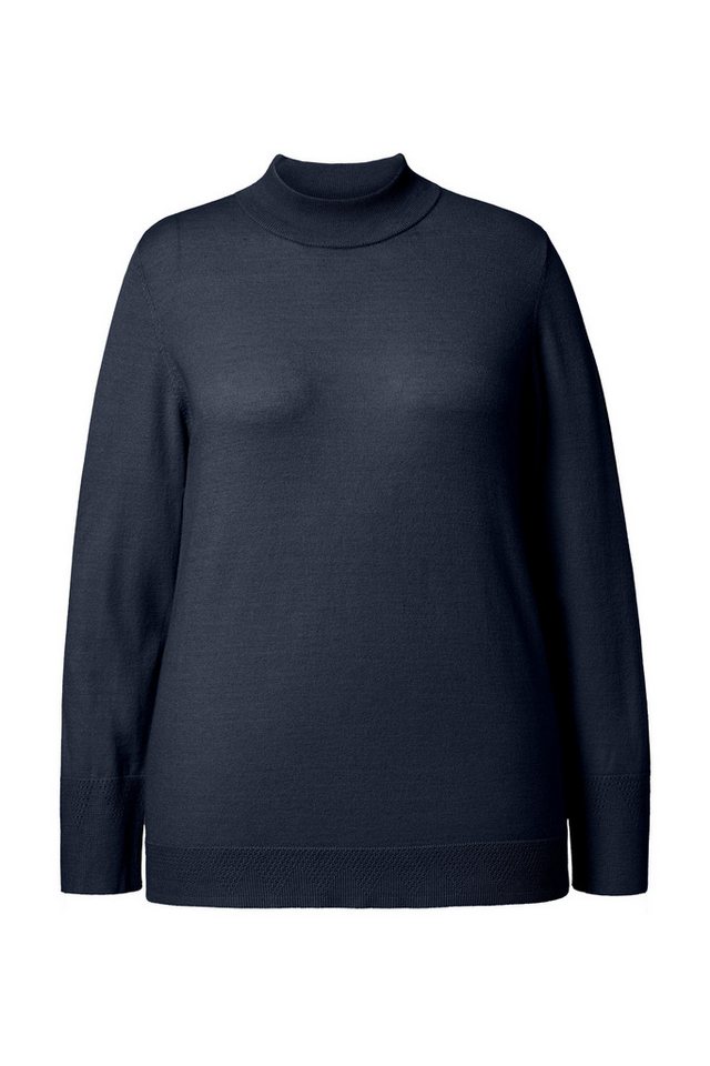 Ulla Popken Strickpullover Pullover Stehkragen Langarm Rippbündchen – Bild 2 von 5