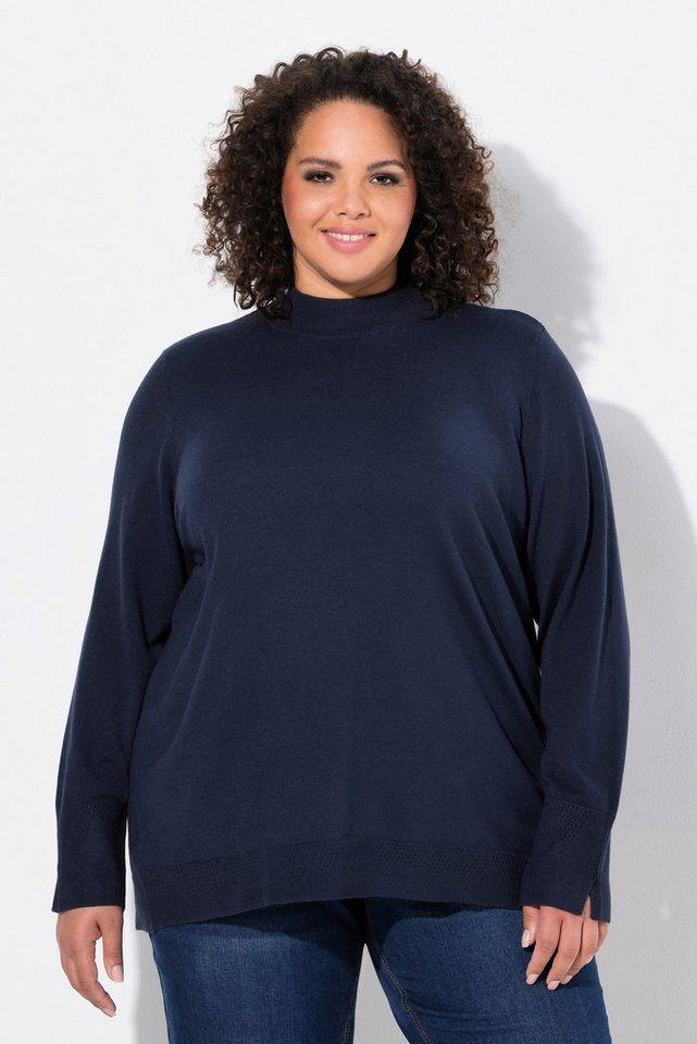 Ulla Popken Strickpullover Pullover Stehkragen Langarm Rippbündchen – Bild 5 von 5