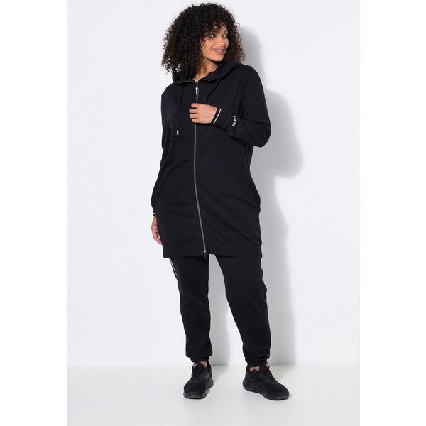 Ulla Popken Sweatjacke Sweatjacke Zierpaspel Oversized Kapuze Bestseller