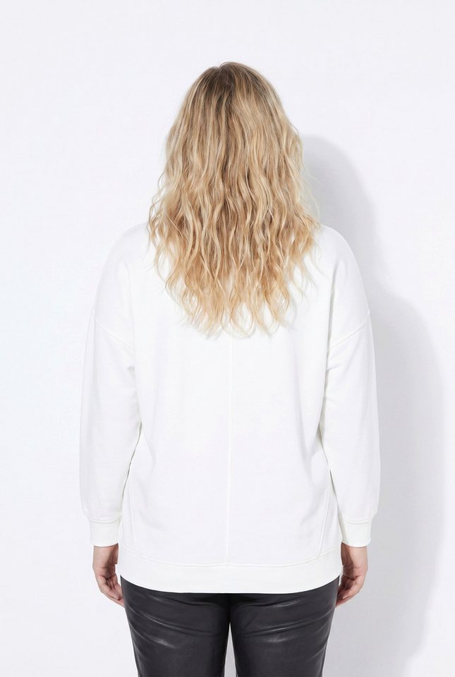 Ulla Popken Sweatshirt Long-Sweatshirt Oversized Rundhals Langarm – Bild 3 von 4