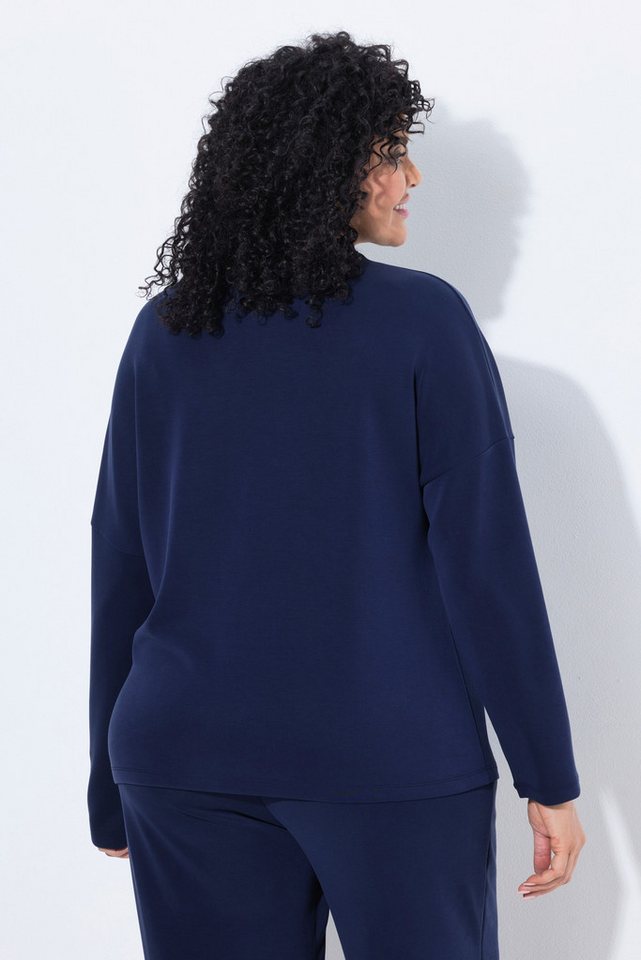 Ulla Popken Sweatshirt Sweatshirt Oversized Stehkragen Langarm – Bild 3 von 4