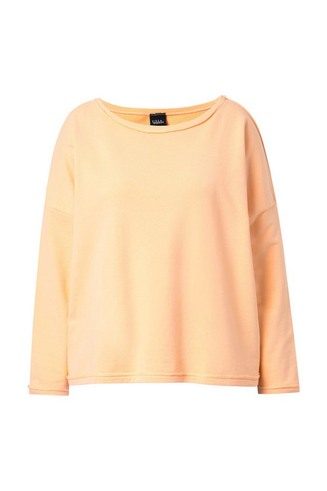 Ulla Popken Sweatshirt Sweatshirt Rollkanten Oversized Rundhals Langarm – Bild 2 von 4