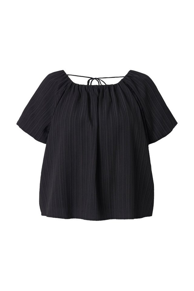 Ulla Popken Tunika Bluse Oversized Carmen-Ausschnitt Halbarm Futter – Bild 2 von 5
