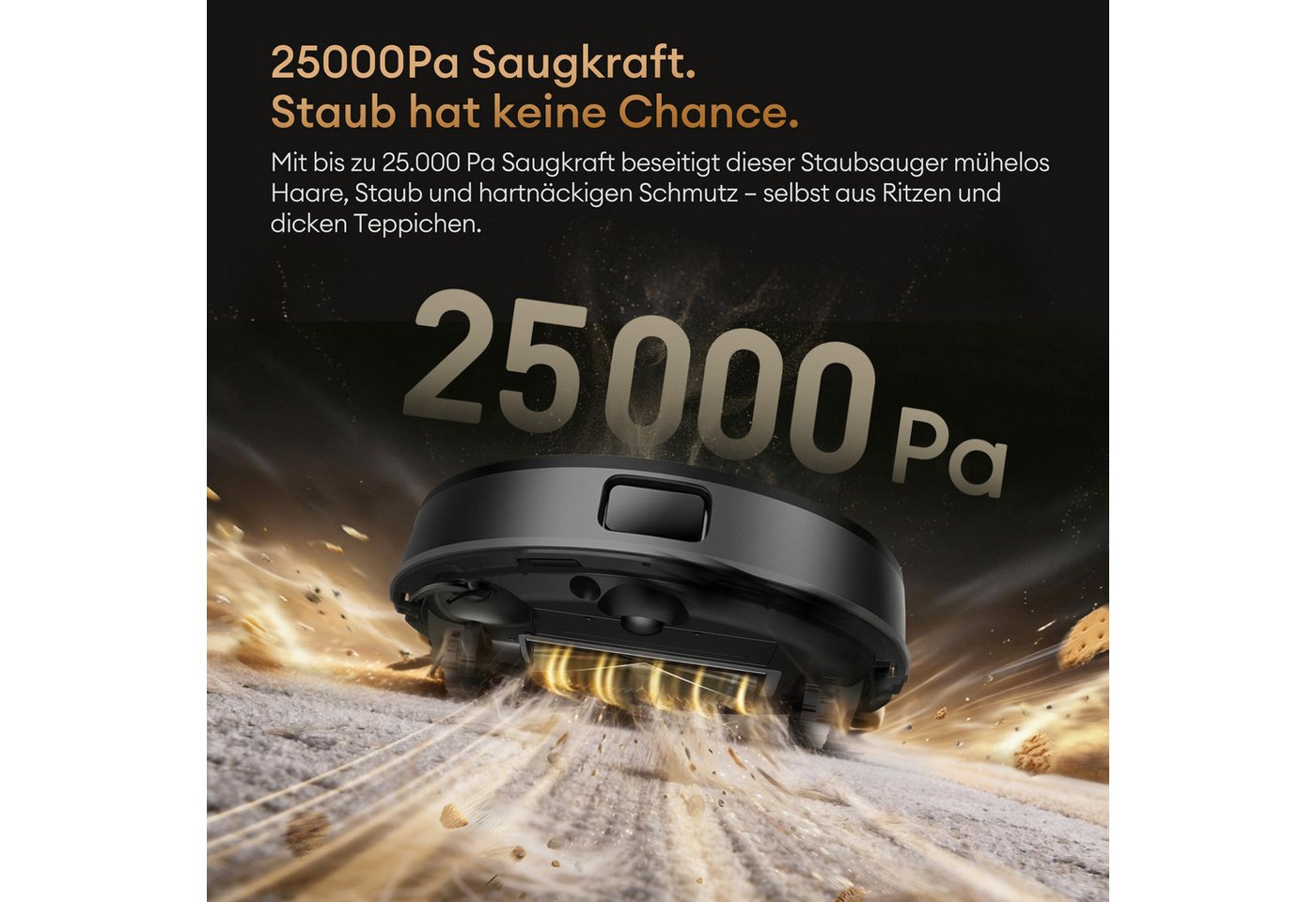 Ultenic Nass-Trocken-Saugroboter saugroboter mit wischfunktion,25000Pa,9 in 1,DualSpin-Wischsystem, mit Beutel, Saug und Wischroboter,Automatikstation,Dual-Airf – Bild 2 von 5