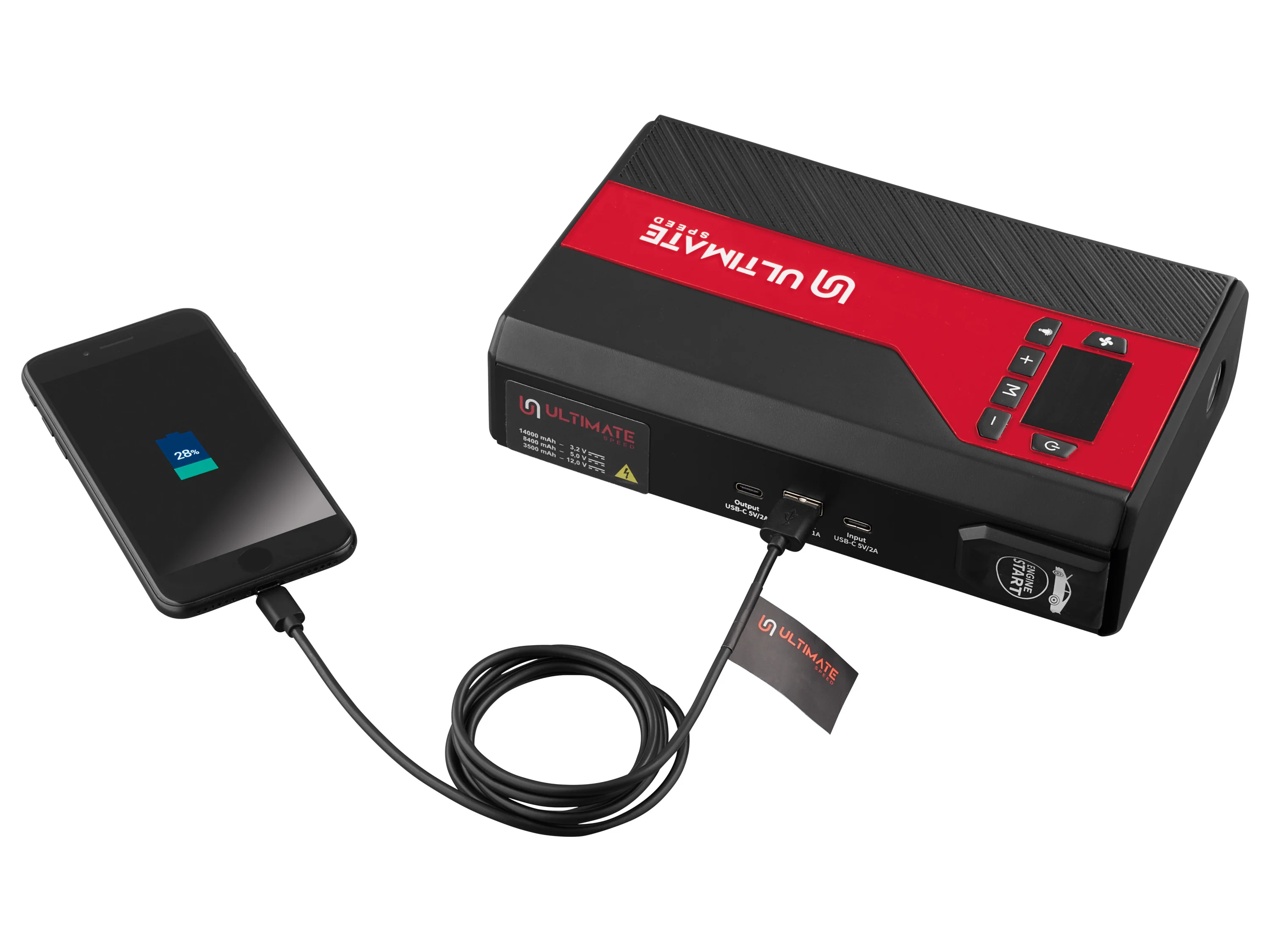ULTIMATE SPEED® Powerbank mit Kompressor »UPK 10 H5« – Bild 4 von 4