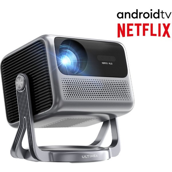 Ultimea Nova C40 Heimkino Beamer, Google TV mit Netflix Beamer (1500:1, 1920 x 1080 px, 90° Flexible kardanische Einstellung,Dolby Audio,900 ANSI,HDR10&HLG)