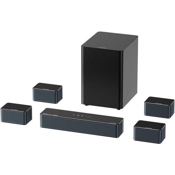 Ultimea Poseidon D80 Boom 7.1 Soundsystem Dolby Atmos (HDMI, Bluetooth, 500 W, 4 Surround-Lautsprecher + 6,5" Subwoofer (33 % mehr Bass)