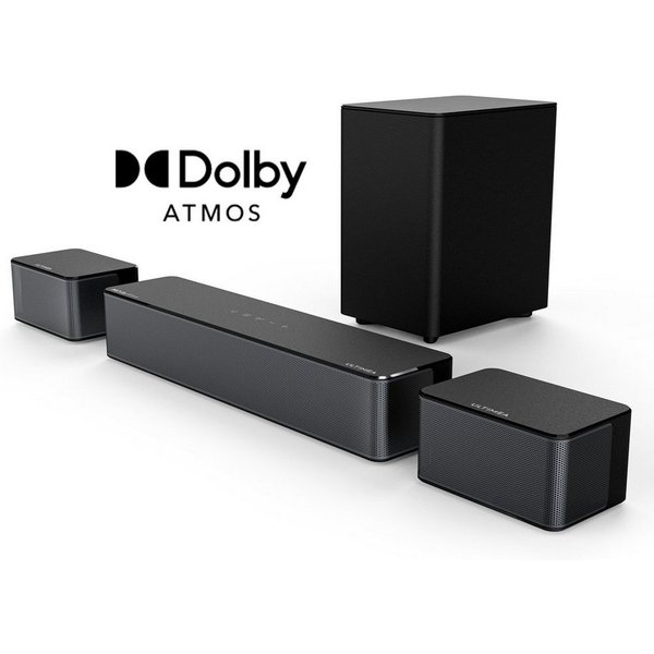 Ultimea Poseidon M4T Soundbar 5.1 Surround Sound System mit Dolby Atmos (Bluetooth 5.3, 450 W, Mit Subwoofer, 2 Rear-Lautsprechern, Einstellbarem Bass)