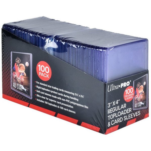 UltraPRO Sammelkarte 3" x 4" Regular Toploader & Card Sleeves (100)