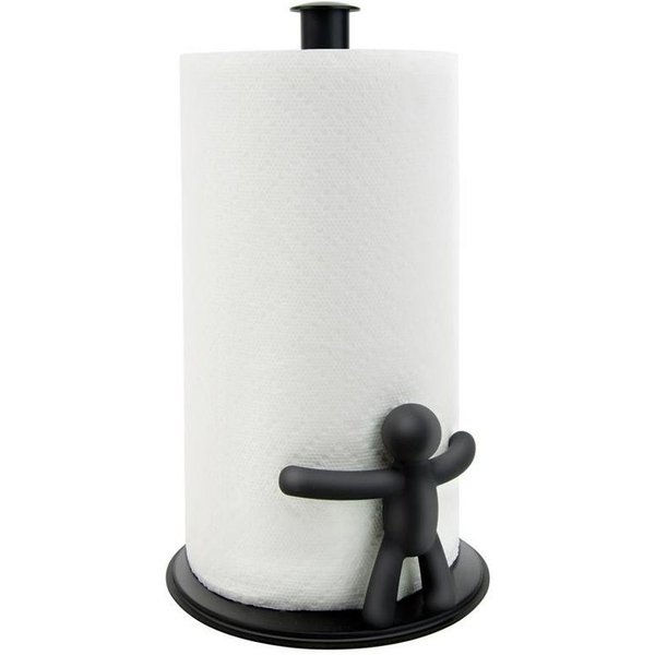 Umbra Küchenrollenhalter Buddy, stehend, aus Stahl, Schwarz, Rollenhalter für Küchentücher