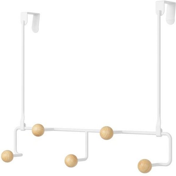 Umbra Türgarderobe Estique, mit 5 Haken, ohne Bohren, Weiß