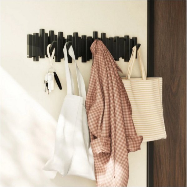 Umbra Wandgarderobe Sticks Multi Hook schwarz
