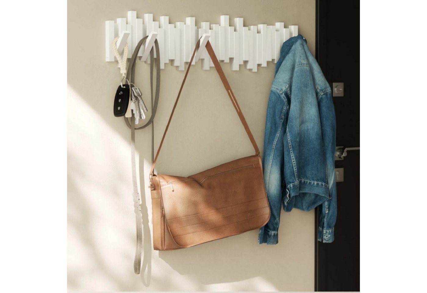 Umbra Wandgarderobe Sticks Multi Hook schwarz – Bild 3 von 4