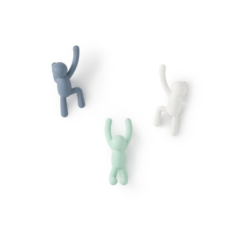 Umbra Wandhaken Buddy, 3er-Set in Pastell-Farben, Kletterfiguren, für Jacken, Schals, Taschen – Bild 3 von 5