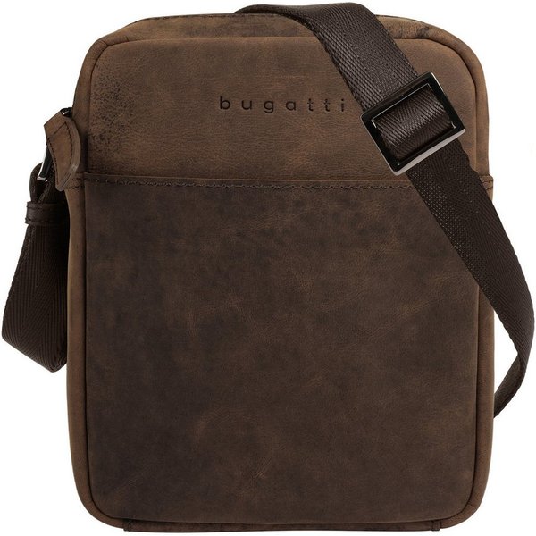 bugatti Umhängetasche BUGATTI Herren, Damen LUCA echt Leder, echt Leder