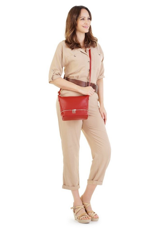 Cluty Umhängetasche CLUTY Damen echt Leder, Made in Italy, echt Leder, Made in Italy – Bild 2 von 5