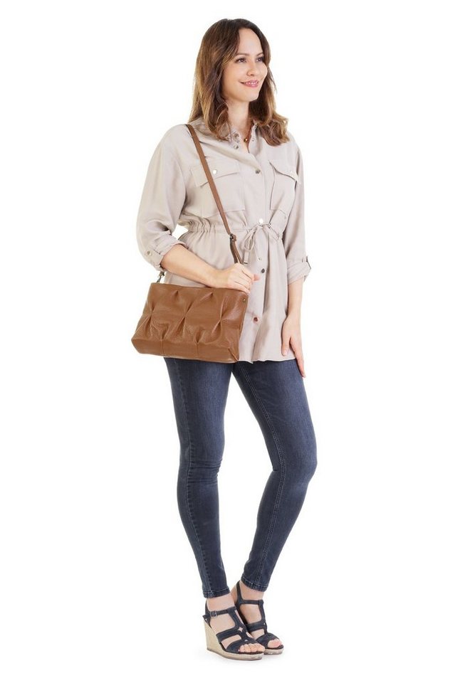Cluty Umhängetasche CLUTY Damen echt Leder, Made in Italy, echt Leder, Made in Italy – Bild 2 von 5
