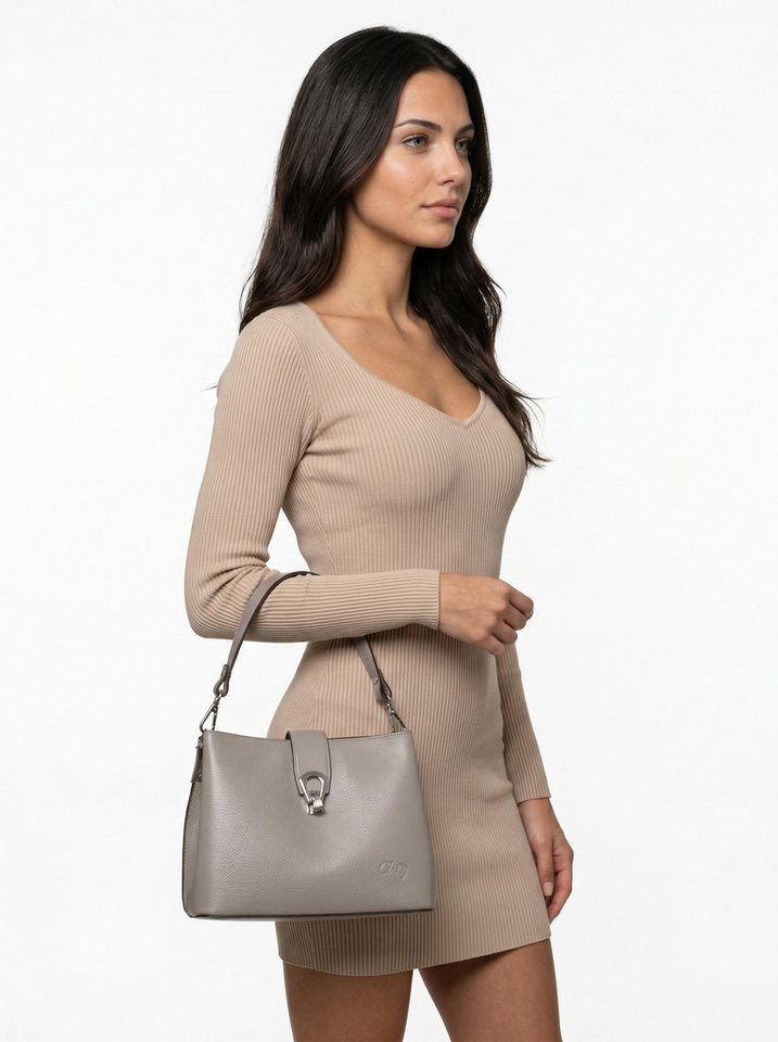 Cluty Umhängetasche CLUTY Damen echt Leder, Made in Italy, echt Leder, Made in Italy – Bild 2 von 5