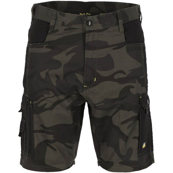 Uncle Sam Arbeitsshorts 20420 Herren Arbeitshose im Camouflage-Muster - Kurze Hose mit Beintaschen