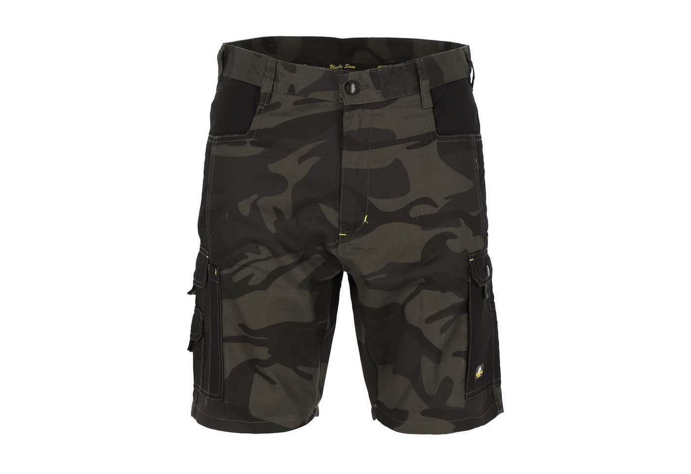 Uncle Sam Arbeitsshorts 20420 Herren Arbeitshose im Camouflage-Muster - Kurze Hose mit Beintaschen – Bild 2 von 3