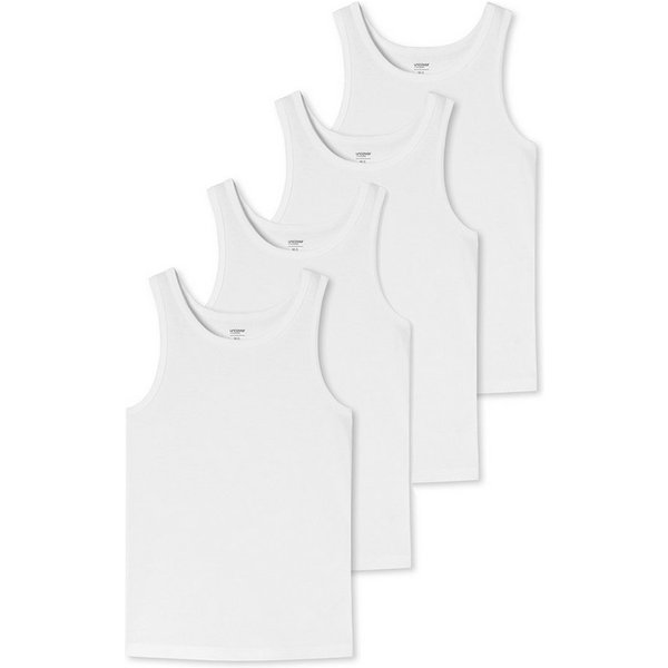 uncover by SCHIESSER Unterhemd 4er Pack Basic (Spar-Set) Unterhemd / Tanktop - Baumwolle - Unterhemden mit perfekter Passform