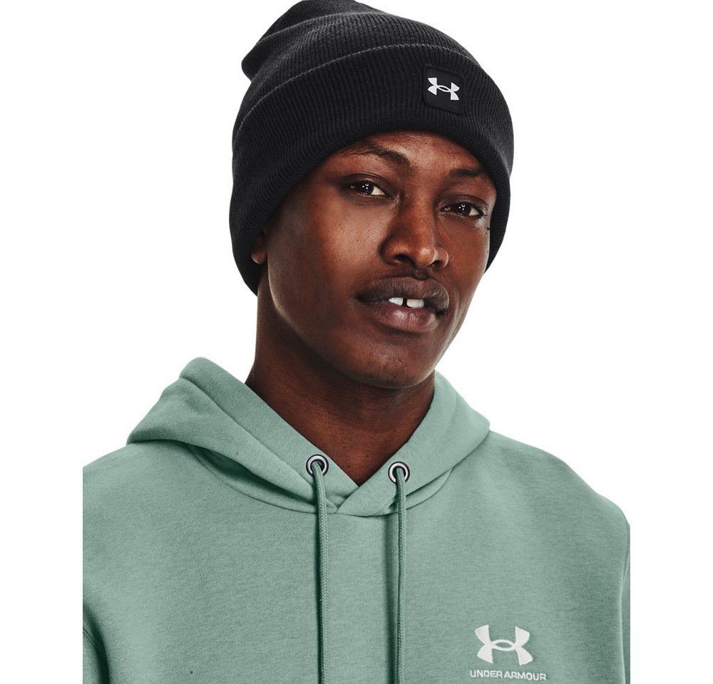 Under Armour® Beanie HALFTIME BEANIE gerippter Acryl-Strickstoff, schweißableitend, schnell trocknend – Bild 2 von 5