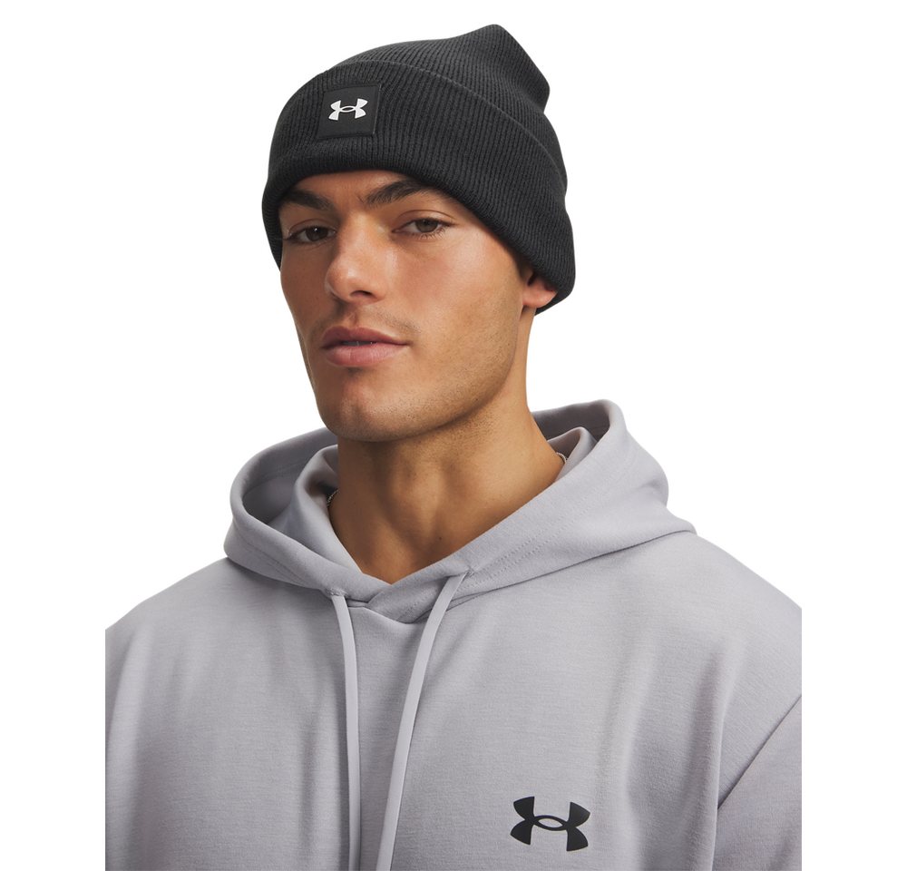 Under Armour® Beanie HALFTIME BEANIE gerippter Acryl-Strickstoff, schweißableitend, schnell trocknend – Bild 2 von 5