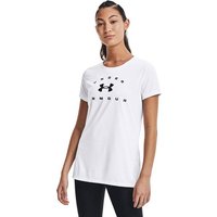 UNDER ARMOUR Damen Kurzarm Tech Solid Logo Arch SSC, Größe XS in Weiß