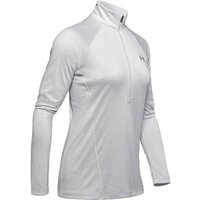 UNDER ARMOUR Damen Langarm Tech 1/2 Zip - Twist, Größe XL in Grau