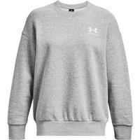 UNDER ARMOUR Damen Sweatshirt ESSENTIAL FLC OS CREW, Größe L in Silber