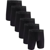 UNDER ARMOUR Herren Boxershorts, 6er Pack - Performance Tech Long Boxer Solid 9 in, Stretch, einfarbig, Größe M in Schwarz