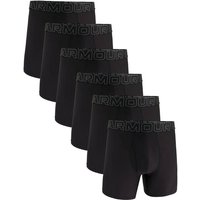 UNDER ARMOUR Herren Boxershorts, 6er Pack - Performance Tech Mesh Boxer Briefs Solid 6 in, Stretch, einfarbig, Größe XL in Schwarz