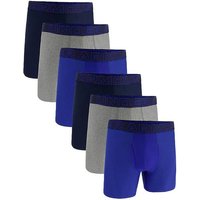 UNDER ARMOUR Herren Boxershorts, 6er Pack - Performance Tech Boxer Briefs Solid 6 in, Stretch, einfarbig, Größe M in Blau