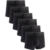 UNDER ARMOUR Herren Boxershorts, 6er Pack - Performance Tech Trunks Solid 3 in, Stretch, einfarbig, Größe L in Schwarz