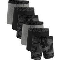 UNDER ARMOUR Herren Boxershorts, 6er Pack - Performance Tech Boxer Briefs - Novelty 6 in, Camouflage, Stretch, Größe M in Schwarz