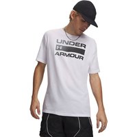 UNDER ARMOUR Herren Kurzarm TEAM ISSUE WORDMARK SS, Größe M in Weiß