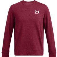 UNDER ARMOUR Herren Langarm Rival Terry LC Crew, Größe L in Rot