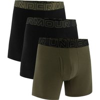 UNDER ARMOUR Herren Unterhose UA PERFORMANCE COTTON - SOLID 6 IN 3PK, Größe 3XL in Schwarz